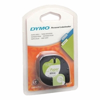 Picture of Dymo Letra Tag 721510 Paper Tape 12Mmx4Mt White( 59421)