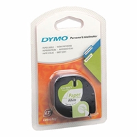 Resim Dymo Letra Tag 721510 Kağıt Şerit 12Mmx4Mt Beyaz ( 59421)