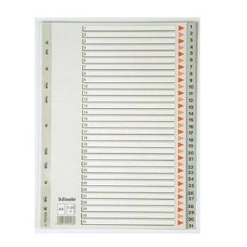 Picture of Esselte 100108 Plastic Dividers A4 1-31 Numbers