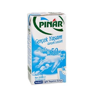 resm Pınar Tetrapak Süt 500Ml      Light
