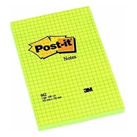 Resim Post-It 662 Yapışkanlı Not 102X152Mm 100Ypr Kareli Sarı