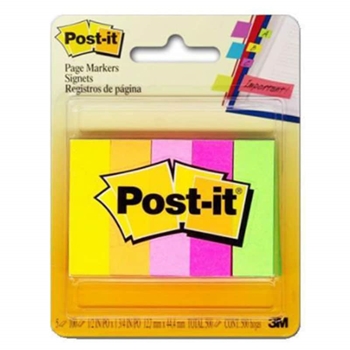 Picture of Post-It 670/5 BookMark Sticky Notes 100 Sheets 5 Coloured