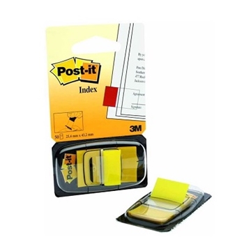 Picture of Post-It 680-5 BookMark Sticky Notes 50 Sheets Sarı