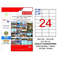 Picture of Tanex TW-2736 Label 70X36Mm 100 pages white