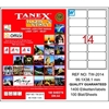 resm Tanex TW-2014 Yuvarlak Kenar  Etiket 99.1X38.1Mm 100Sf