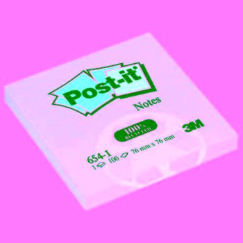 resm Post-It 654-1 Geri Dönüşümlü  Yapışkanlı Not 76X76Mm 6 Renk