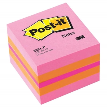 resm Post-It 2051-P Mini Küpnot 52X52Mm 400Ypr Pembe Tonları