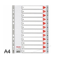 Picture of Esselte 100106 Plastik Seperatör A4 1-12 Rakam