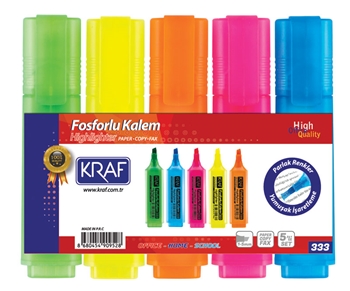 Picture of Kraf 330 Fosforlu Kalem 5     Renk