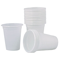 Resim Ece Plastik Bardak 180 Ml.    1,4 gr 100'lü Beyaz