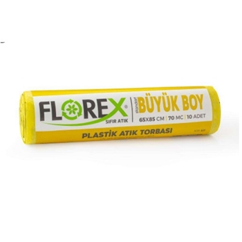 resm Florex Plastik Atık Çöp       Torbası 65x85 350gr. Sarı