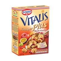 Resim Dr.Oetker Vitalis Knusper Plus Çıtır Multi Meyve Müsli 450Gr