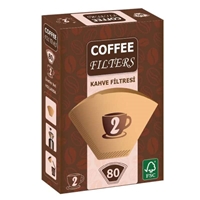 Resim Coffee No:2 Kahve Filtre      Kağıdı 80Li
