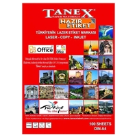 Resim Tanex TW-2294 Düzkenar Etiket 210X294,86Mm Beyaz