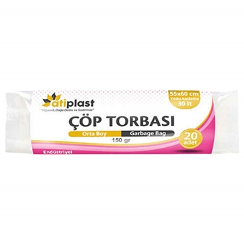 Picture of Atiplast End. Orta Boy Çöp    Torbası 55x60 150 gr 20 li