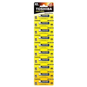 resm Toshiba LR03 High Power AAA   Alkalin İnce Kalem Pil 10 lu