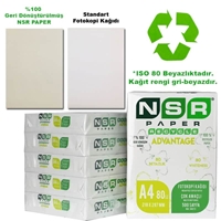 Resim NSR Paper Recycle Advantage   Fotokopi Kağıdı A4 80 Gr (500