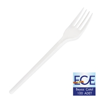Resim Ece EPK-755 Plastik Eko Çatal 50 Li Beyaz