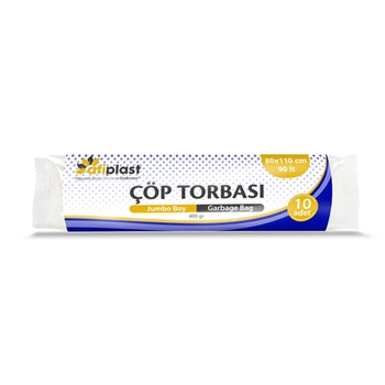 resm Jumbo Boy Kalın Çöp Torbası   80X110 400Gr 10 lu Sarı