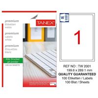 Picture of Tanex TW-2001 Round Edge Label 199.6X289.1 100 pages white