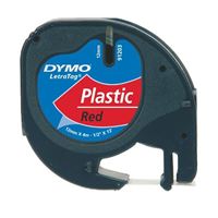 Resim Dymo Letra Tag 721630 Pls. Şerit 12Mmx4Mt Kırmızı (59424)