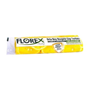 resm Florex Büzgülü Limon Kokulu   Orta Boy Çöp Torbası 55x60