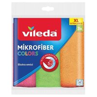 Resim Vileda Mikrofiber Colors      Temizlik Bezi 3 lü