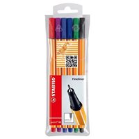 Resim Stabilo Point 88 İnce Uçlu Kalem Askılı Pl Paket 6 Renk
