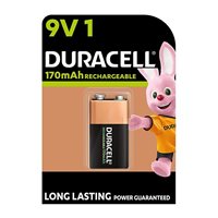 Resim Duracell 170 Mah. Şarjlı Pil  9 Volt