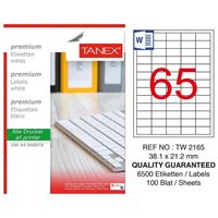 Resim Tanex TW-2165 Laser Etiket    38.1X21.2Mm 100Sf