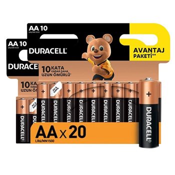 resm Duracell Kalem Pil AA 20li