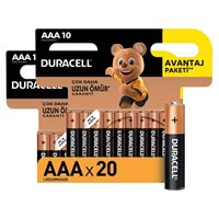 Resim Duracell İnce Kalem Pil AAA   20li