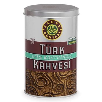 resm Kahve Dünyası Orta Teneke     Kutu Türk Kahvesi 250Gr