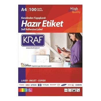 resm Kraf KF-2002 Yuvarlak Kenar   Etiket 199.6X143.5 100Sf