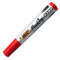 Resim Bic Marker 2300 Permanent Marker Kesik Uç Kırmızı