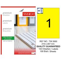 Resim Tanex Laser Etiket TW-2000    Sarı