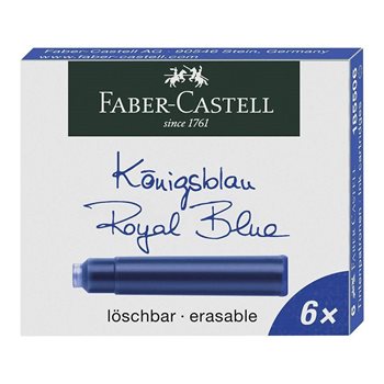 resm Faber-Castell 8920 Dolma      Kalem Kartuşu 6 lı Royal Mavi