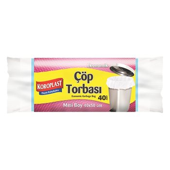 resm Koroplast Eko Mini Boy Çöp    Torbası 40x50 40'lı Şeffaf