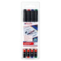 Resim Edding E-142M Permanent       Asetat Kalemi 1Mm 4 Renkli