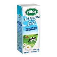 Resim Sütaş Tetrapak Süt 200Ml      Laktozsuz