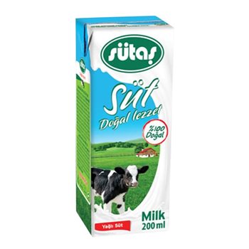 resm Sütaş Tetrapak Süt 200Ml      Yarım Yağlı