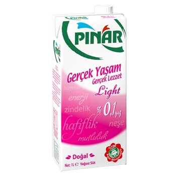 resm Pınar Tetrapak Süt 1Lt Extra Light