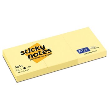 Picture of Kraf Tekli 3851 Stciky Notes 38X51 Yellow