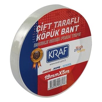 Picture of Kraf 5019 Köpük Çift Taraflı  Bant 19X5