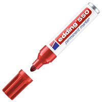 Resim Edding E-550 Permanent Marker Yuvarlak Uç 3-4Mm Kırmızı