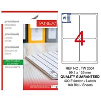 Picture of Tanex TW-2004 Round Edge Label 99.1X139Mm 100 pages white
