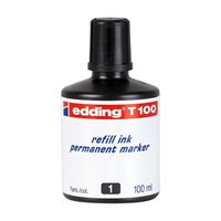 Resim Edding E-T100 Permanent Kalem Mürekkebi 100Ml Siyah