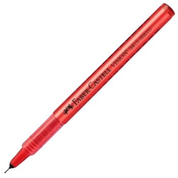 Picture of Faber-Castell 1466 - 5417 Vision Fine Roller Pen  Red