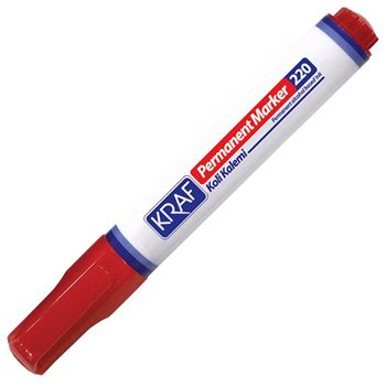 resm Kraf 220 Permanent Marker     Yuvarlak Uç Kırmızı