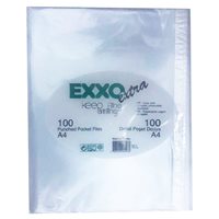 Resim Exxo Poşet Dosya XL 100 lü    Şeffaf